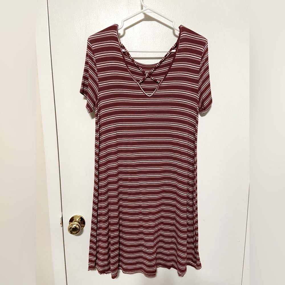 Red and White Striped Dress